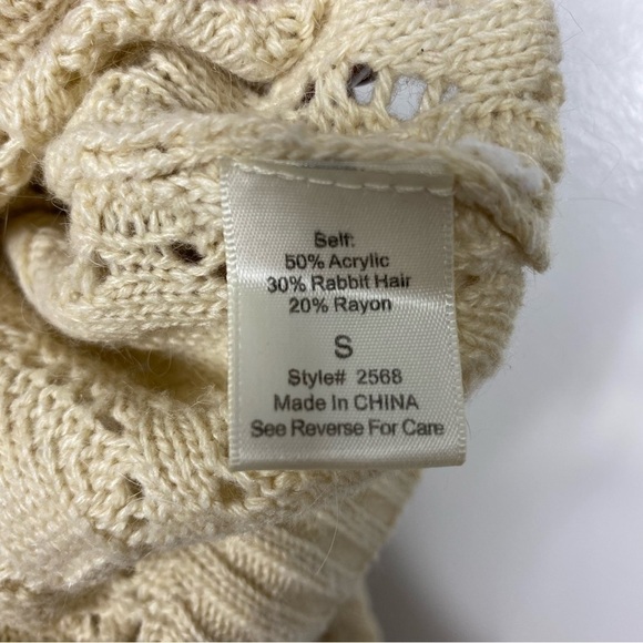 Anthropologie | Freeway angora/acrylic crochet & lace cardigan - Picture 9 of 9